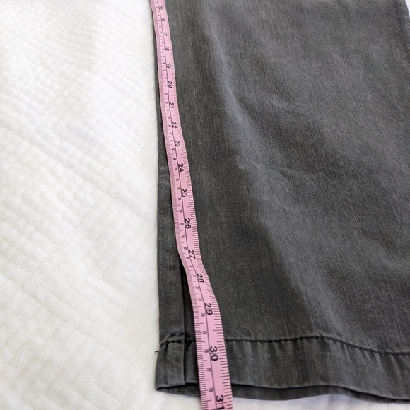Sundance Gigi Straight Leg Drawstring Button Fly Pants Size 16 Tensel Gray - Picture 6 of 11